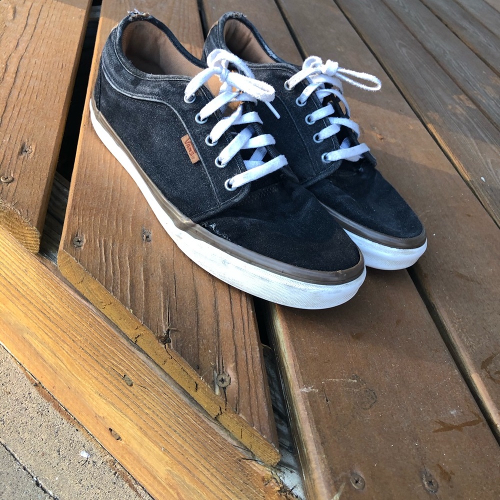 Ripped denim vans.